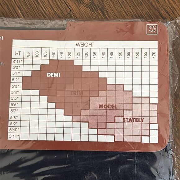 Vintage 1983 new in packaging Round the Clock Sheer Radiance Pantyhose - Picture 6 of 6